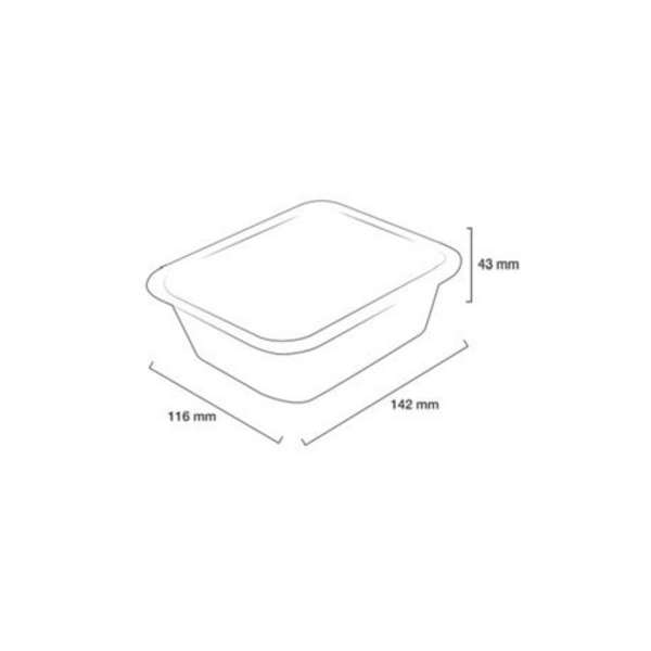 Foil Container and White Paper Lid Combo 465ml Small - Pack of 50