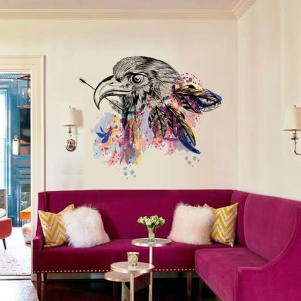 Eagle with Graphic Feather Details Decor/ Walll Art-SK7085