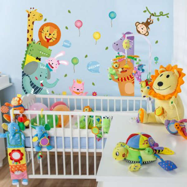 Animated Jungle and Balloons Decor/ Wall Art - SK9323