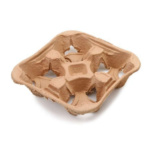 Recycled Paper 4 Compartment Cup Holder - Pack of 50