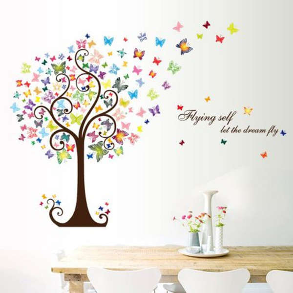 Multi- Colour Butterfly Botanical Decor/ Wall Art - Code HM92007