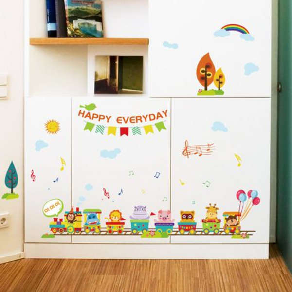Happy Animals Train Ride Decor - Wall Art - SK9346