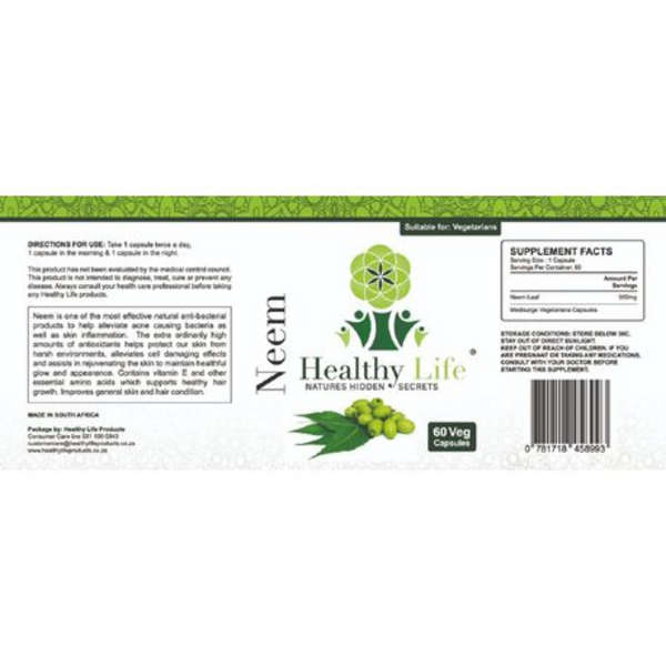 Healthy Life - Neem Capsules - 60's