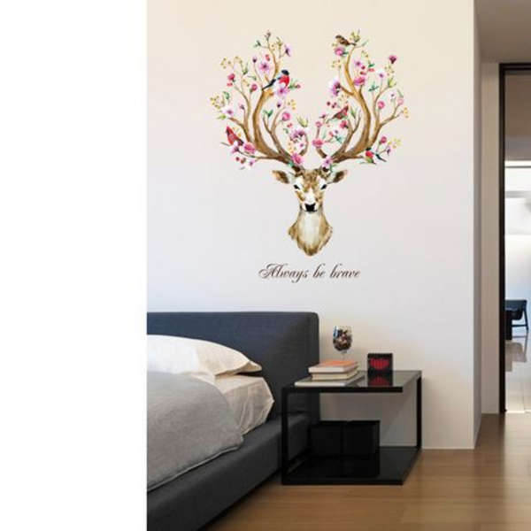 Deer with Blossoming Flower Decor/ Wall Art- SK9003B
