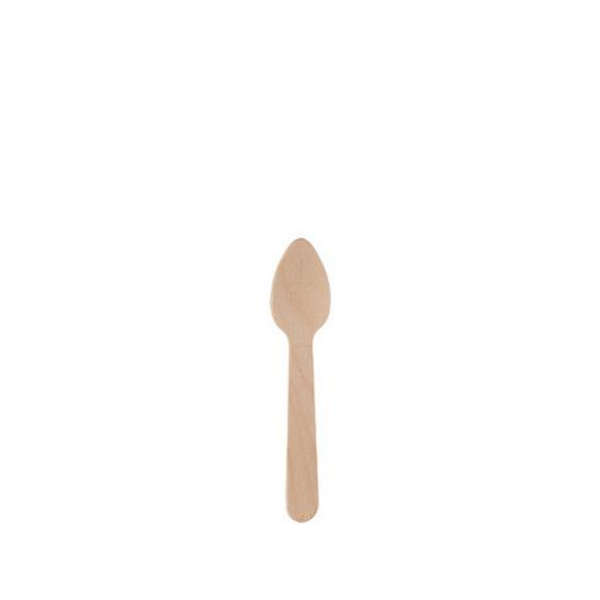 Wooden Teaspoons 11cm, Eco-Friendly Disposable Teaspoons-Pack of 100 pcs
