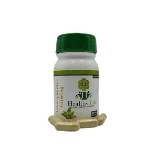 Healthy Life - Ashwagandha / Ginseng Capsules 60s x 2 Pack