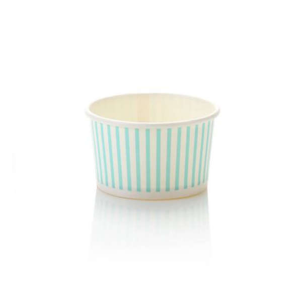 Baby Blue Stripe Vintage Ice Cream Tub 90ml- Pack of 50