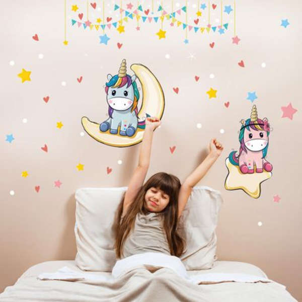 Unicorns Sparkling Night Decor - Wall Art - SK9333