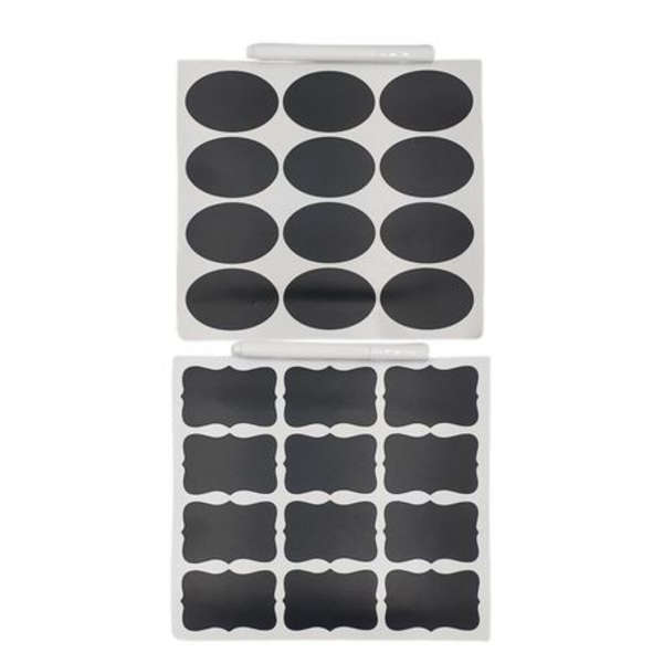 48 Chalk Sticker Labels With White Pen