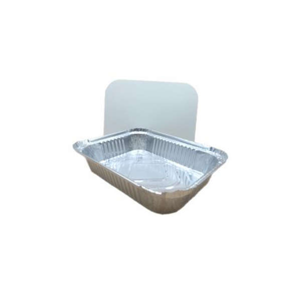 Foil Container and White Paper Lid Combo 750ml- Pack of 100