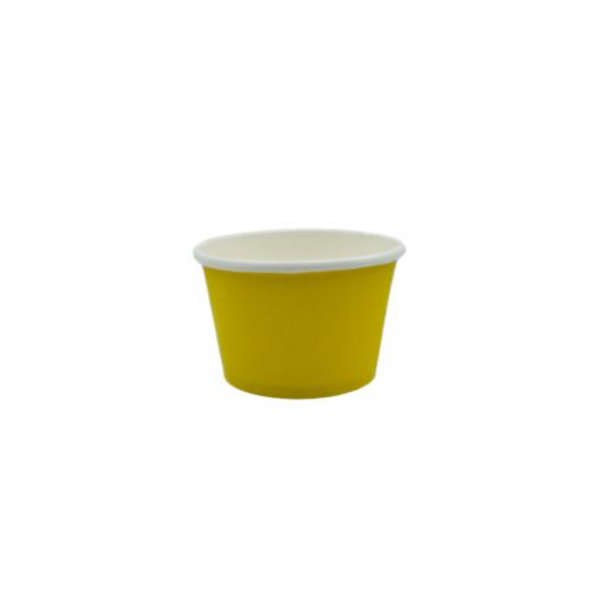 Ice Cream Tub 250ml - Yellow - Pack Of 50