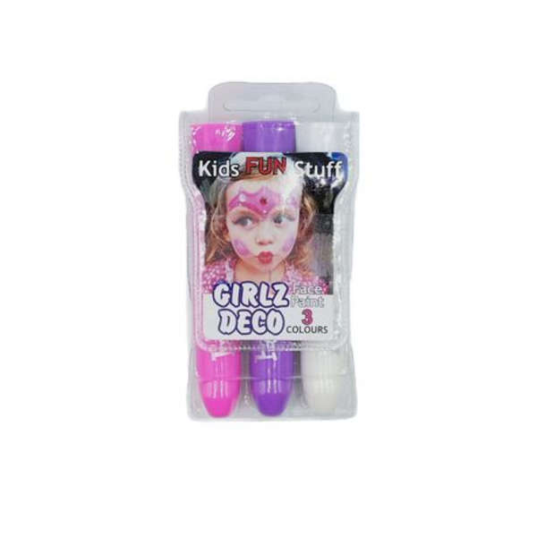 Girls Deco Face Paint - Set Of 3