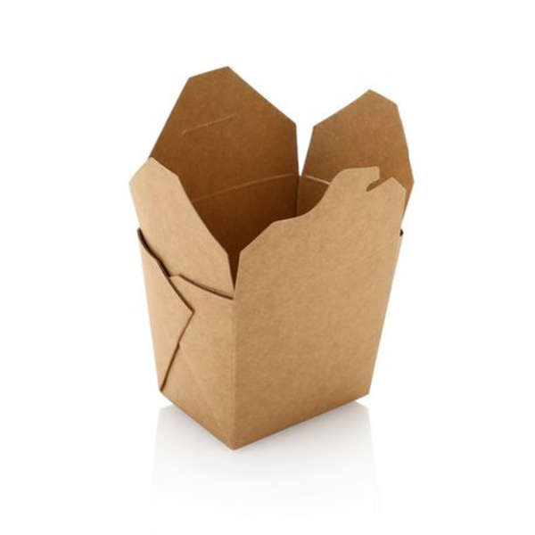 Kraft Square Noodle Box 500ml - Pack 25