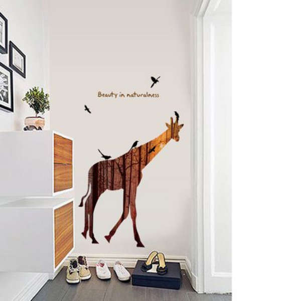 Sunset Forest with Giraffe Silhouette Decor/ Wall Art- HM92001