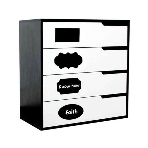 48 Chalk Sticker Labels With White Pen- 5.5cm x 3.5cm
