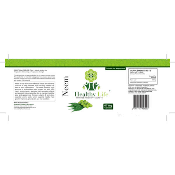 Healthy Life Neem Capsules - 60's x 2 Pieces