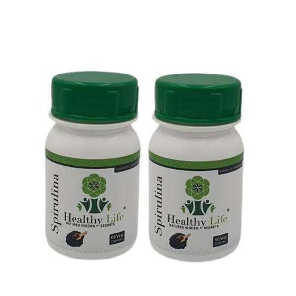 Healthy Life Spirulina Capsules- 60's x 2 Pack
