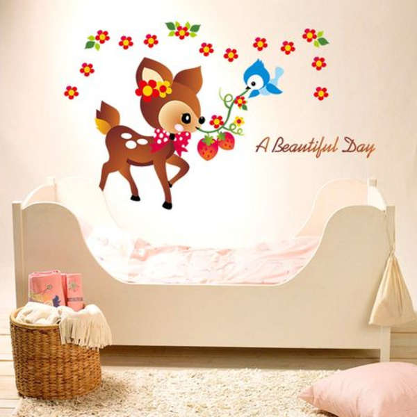 Animated Deer with Floral Accents Deco/ Wall Art- SK7045W