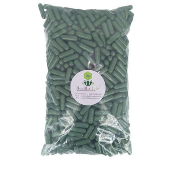 Healthy Life- Green Empty Vegan Capsules HPMC/ Size 0- 1000 in a Pack