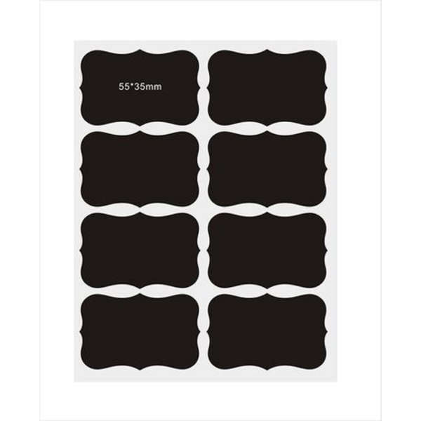 40 Chalk Sticker Labels With White Pen- 5.5cmx 3.5cm