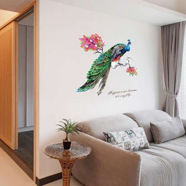 Vibrant Peacock with Encouraging Quote decor/ Wall Art - Code 9153