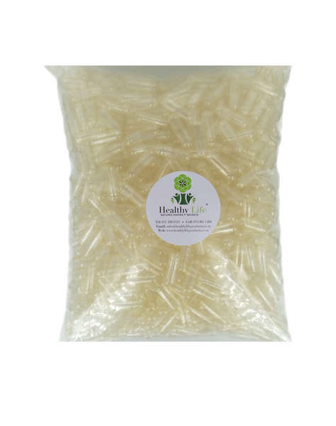 Healthy Life- Clear Empty GELATIN Capsules Size 1- 1000 in a Pack