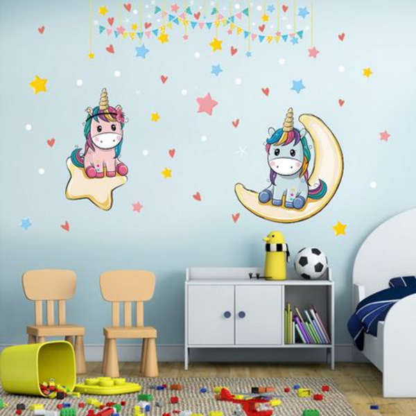 Unicorns Sparkling Night Decor - Wall Art - SK9333