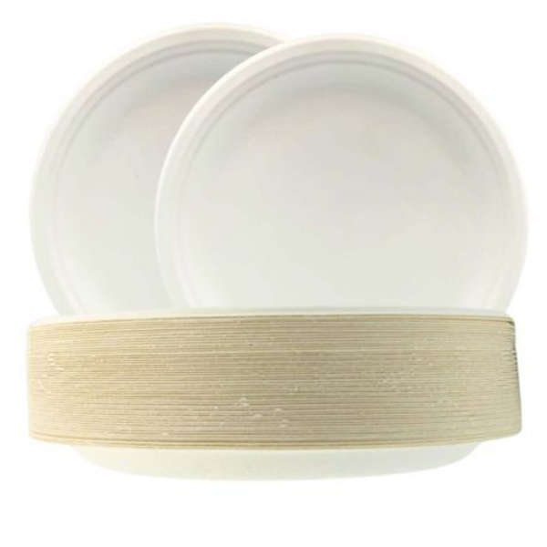 Healthy Life- Sugarcane Plate Eco Disposable - 26cm - Pack of 50