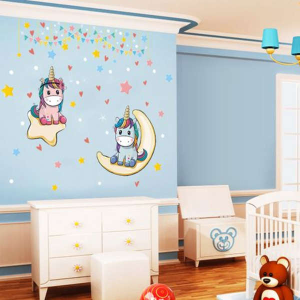 Unicorns Sparkling Night Decor - Wall Art - SK9333