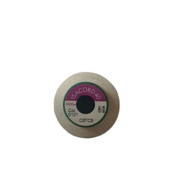 White Embroider Cotton- Isacord 0101- 2 Pack