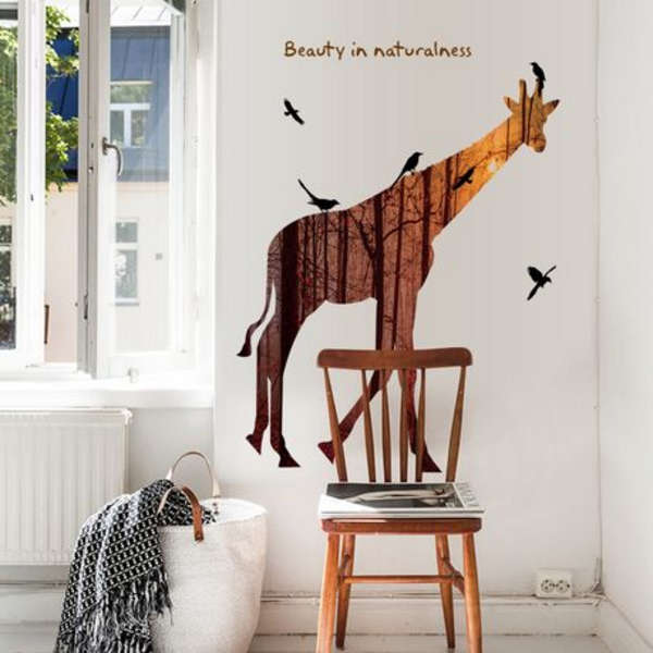 Sunset Forest with Giraffe Silhouette Decor/ Wall Art- HM92001