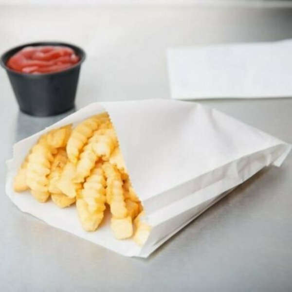 Grease Proof Chips Bag - 15cm x 12cm - Pack of 25