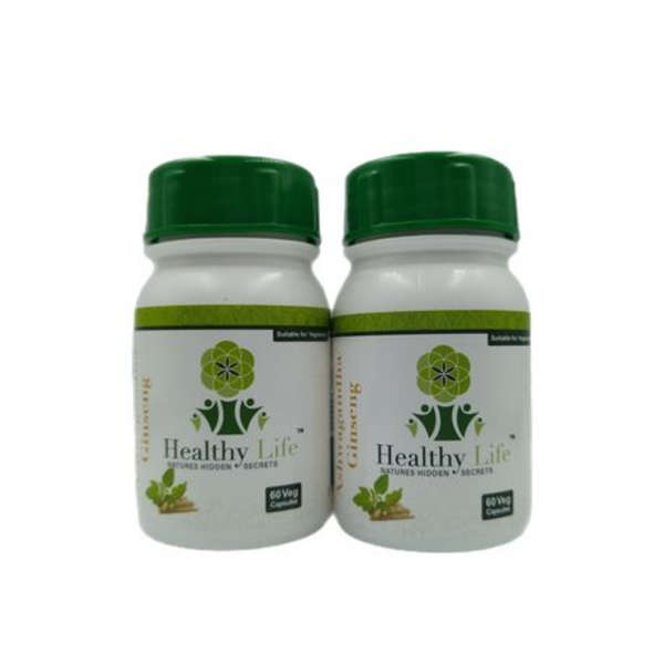 Healthy Life - Ashwagandha / Ginseng Capsules 60s x 2 Pack