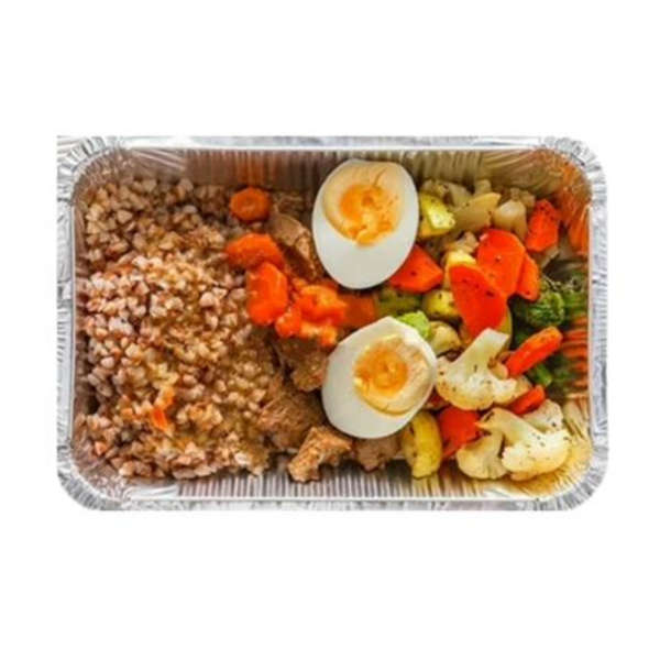 Healthy Life - Foil Container with Clear Lid - 1000m - Pack of 50