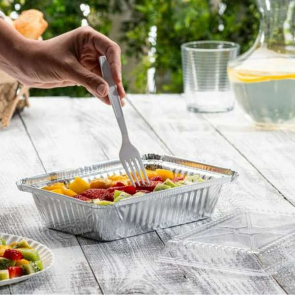 Healthy Life - Foil Container with Clear Lid - 1000m - Pack of 50