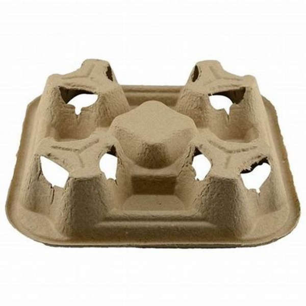 Recycled Paper 4 Compartment Cup Holder - Pack of 50