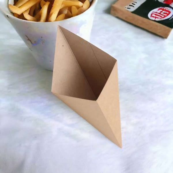 Large Kraft Chip Cone- 25 Pack