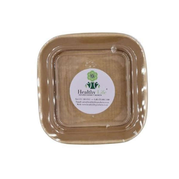 Kraft Square Salad Box with Clear Lid- 590ml