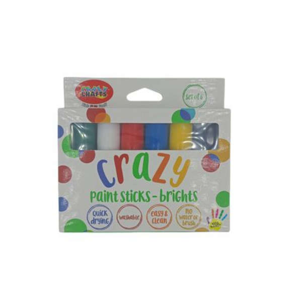 Crazy Paint Sticks- 6 Bright Colours