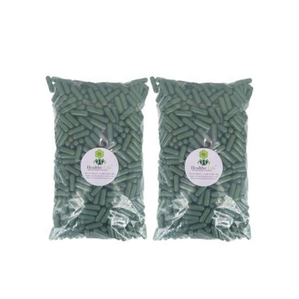 Healthy Life- Green Empty Vegan Capsules HPMC/ Size 0- 2 Packs of 1000