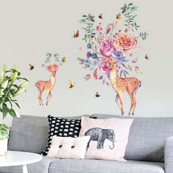 Floral Deer Decor/ Wall Art - SK9273