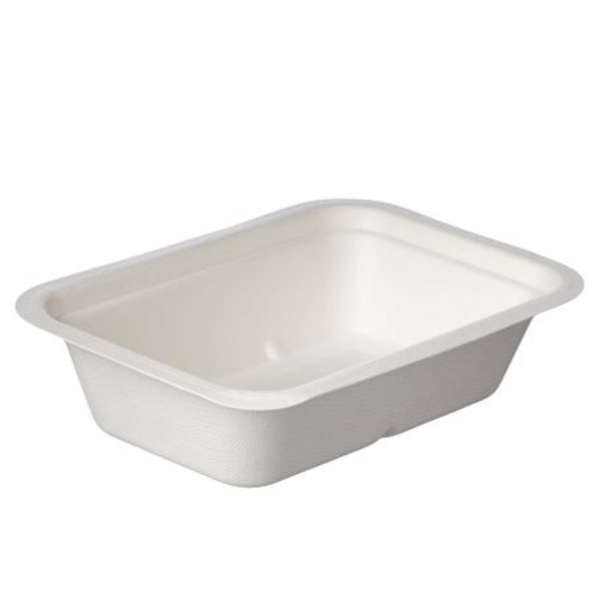 Sugar Cane 350ml- Meal Tray with Clear Lid- Pack of 50