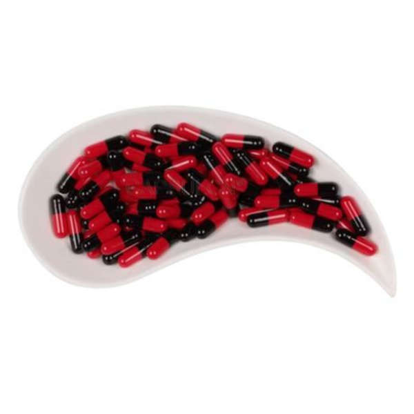 Healthy Life - Black and Red Empty Gelatine Capsules Size 0 -1000 in a Pack