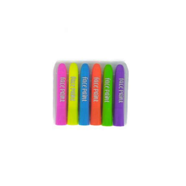 Glow in the Dark Face Paint- Set of 6 Colours