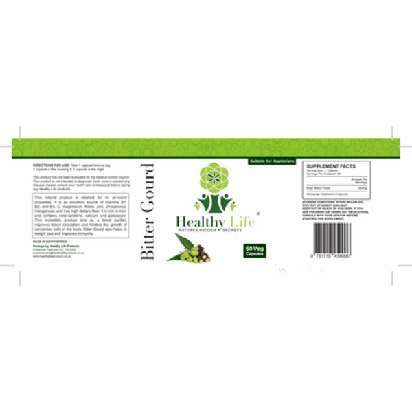 Healthy Life - Bitter Gourd Capsules - 60s x 2