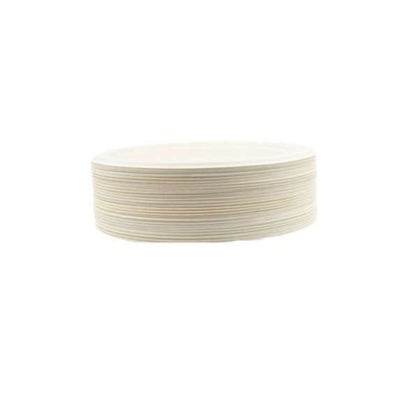 White Sugarcane Plate Eco disposable - 17cm - Pack of 100