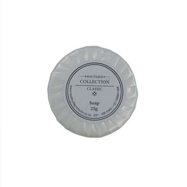 Healthy Life- Boutique Collection- 25g White Wrapping Round Soap- 500 Pack