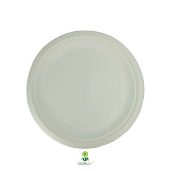 Healthy Life- Sugarcane Plate Eco Disposable - 22cm - Pack of 100