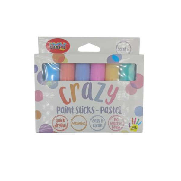 Crazy Paint Sticks- 6 Pastel Colours