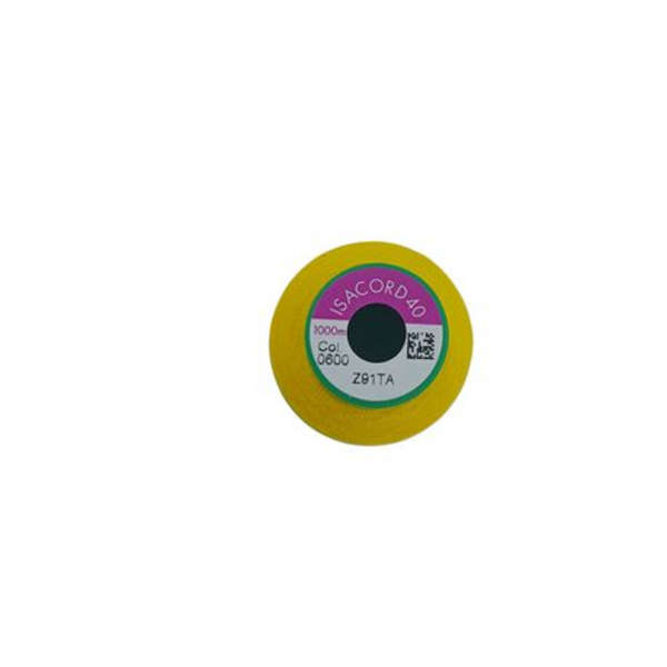 Yellow Embroidery Cotton-Isacord Code-0600(1 Pack)